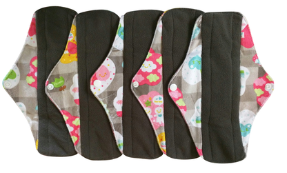 Rainbow Hearts Menstrual Pads