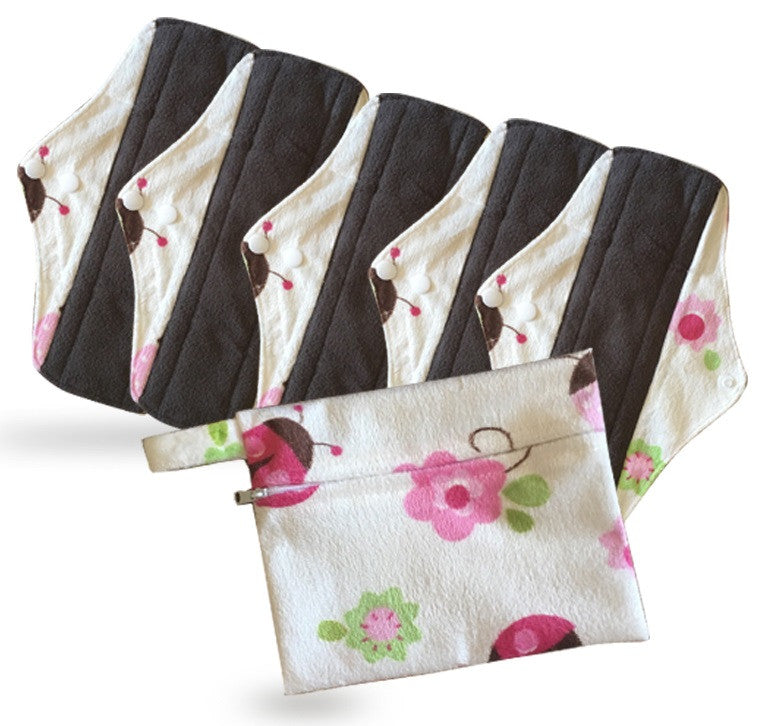 set of 5 menstrual pads
